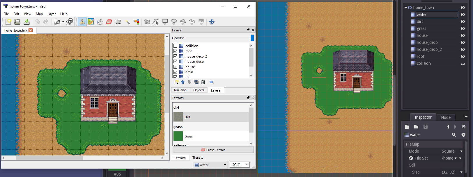 Godot tilemap. Tiled Map Editor карты. Карта для Godot. Тайловая карта для Godot. Tiles Godot.